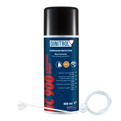 DINITROL RC900 RUST CONVERTER PRIMER 400ml CAN + EXTENSION NOZZLES PROTECTION