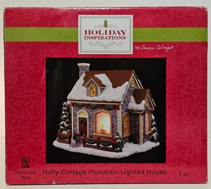 Susan Winget Holiday Inspirations "Holly Cottage" Christmas Lighted House 2013EC - Picture 1 of 20