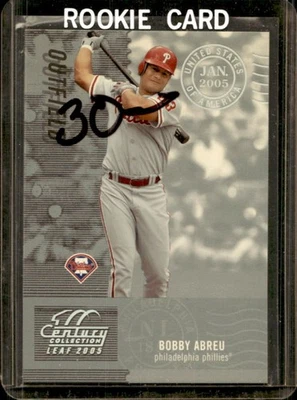 2005 Leaf Century Bobby Abreu Post Marks Silver #14/100 Phillies - Image 1 of 2