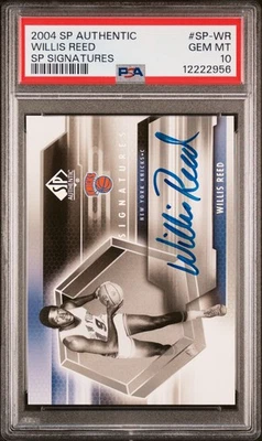 2004-05 UD SP Authentic Willis Reed #SP-WR SP Signatures Auto PSA 10 NY Knicks - Image 1 of 2