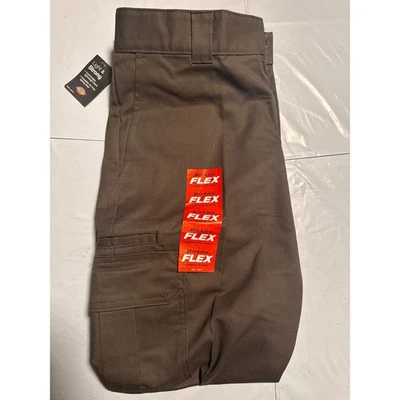 Dickies Flex Slim Fit Cargo Pants Mens 34x32 Brown Lightweight Durable Workwear - Image 1 of 4