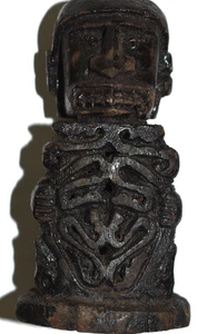 PAPUA NEW GUINEA RITUAL KORWAR AMULET,bead eyes 5",  1900S - Picture 1 of 3