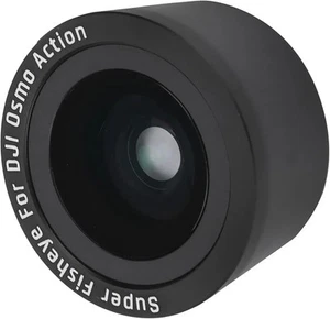 Camera Fisheye Lens Aluminum Alloy + Optical Glass Sports Dji Osmo Action Black - Picture 1 of 9