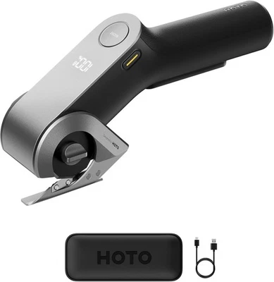 Tesoura elétrica sem fio HOTO EdgeFlow, lâmina de titânio e display LED, recarga - Imagem 1 de 4