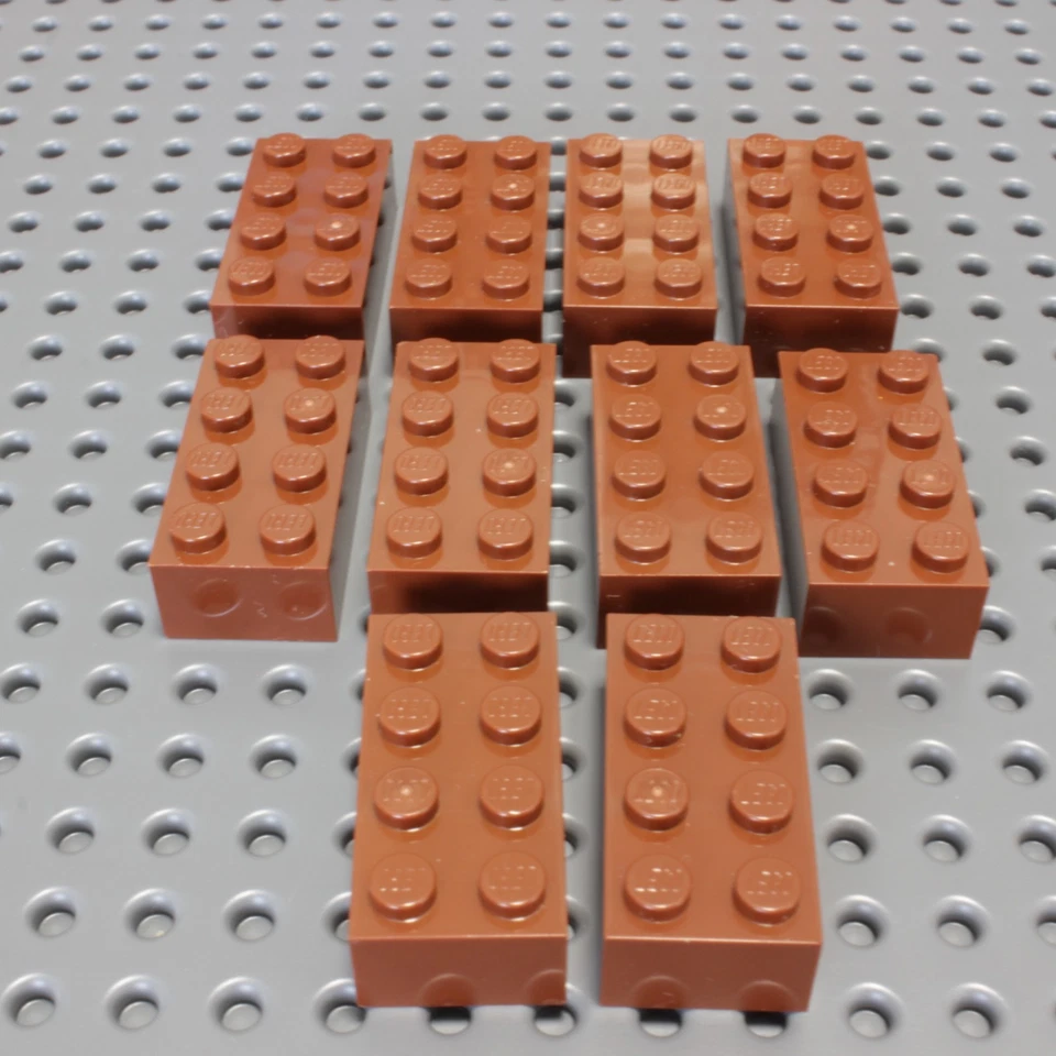 LEGO® 3001 4211201  Grundbaustein 2 x 4 rotbraun 10 Stück  NEUWARE - Bild 1 von 1