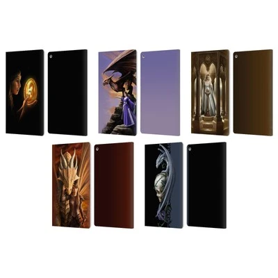 OFFICIAL ANNE STOKES DRAGONS 2 LEATHER BOOK WALLET CASE COVER FOR AMAZON FIRE - Image 1 of 4
