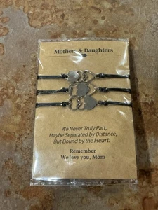 Mutter Tochter Armbänder Set für 3 Neu mit Etikett versiegelte Herzen - Bild 1 von 4