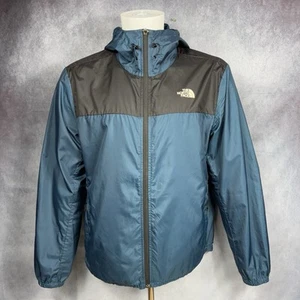 Chaqueta para hombre The North Face talla grande negra y azul ligera con capucha cremallera completa - Imagen 1 de 15