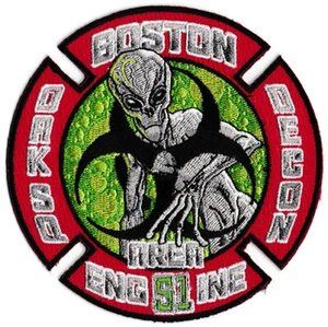 Boston Engine 51 Decon Area / Green Design New Fire Patch - Picture 1 of 1