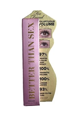 TOO FACED Better Than Sex Volumizing Mascara .27oz Full Size, Brand New Box - Image 1 of 4