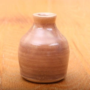 Vintage Handmade Brown Clay Pottery Vase Jar - Picture 1 of 4