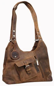 Greenburry Shopper Damen Vintage Handtasche Leder Schultertasche braun 1917 - Picture 1 of 4