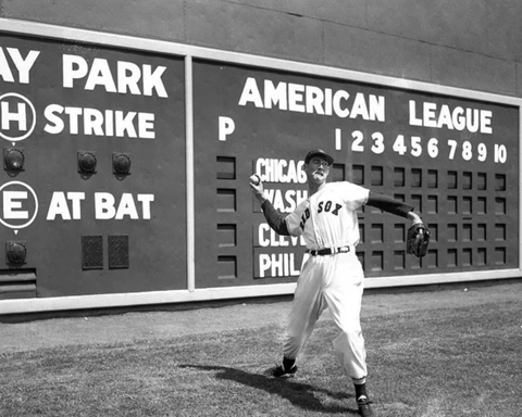 Boston Red Sox TED WILLIAMS at Fenway Park Glossy 8x10 Photo Print Poster Cover