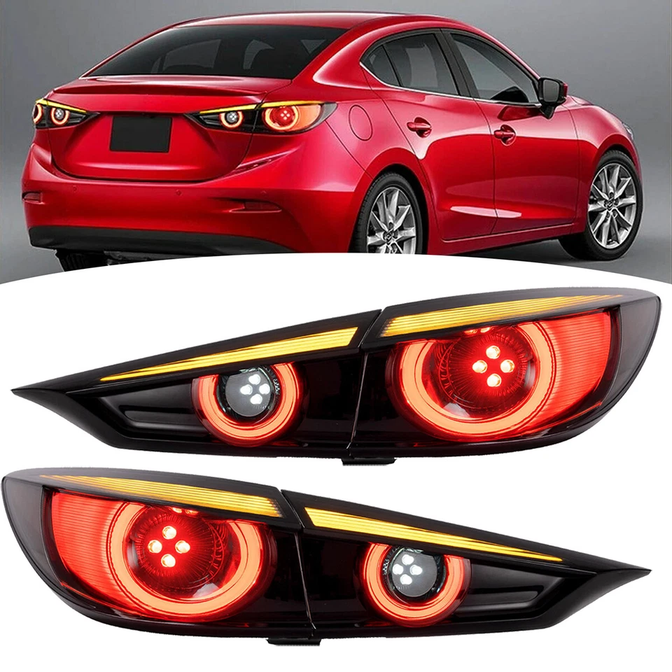 Luces traseras LED ahumadas VLAND para Mazda 3 Axela 2014-2018 conjunto de giro secuencial Foto 1 de 4