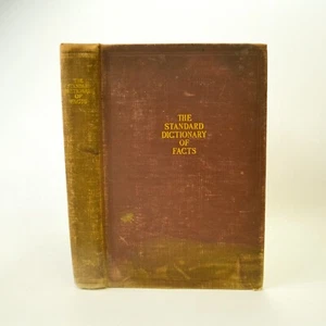 The Standard Dictionary of Facts, 1922 The Frontier Press Company HC w/ Photos - Picture 1 of 9