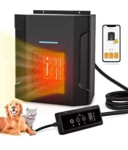 Dog House Heater with Thermostat & APP Remote, 300 Watts Kennel Dog Heater... - Picture 1 of 5