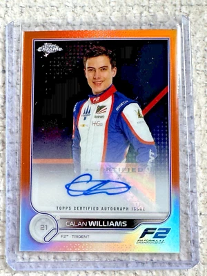 2022 Topps Chrome Calan Williams Autograph CAC-CW Orange Refractor 10/25 - Image 1 of 2