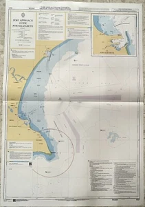 Admiralty 8021 PORT APPROACH GUIDE port ELIZABETH Genius Maritime Wall Map Chart - Picture 1 of 12