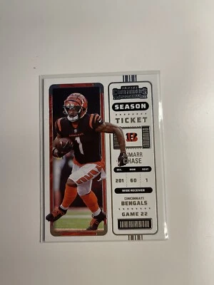 2022 Panini Contenders - Season Ticket #18 Ja'Marr Chase - Image 1 of 2