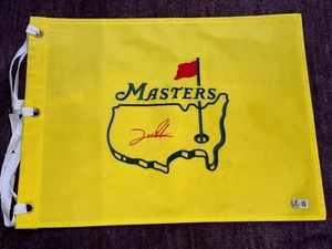 JOHN RAHM Signed Embroidered MASTERS Pin Flag Beckett Authenticated (BAS) - Picture 1 of 5