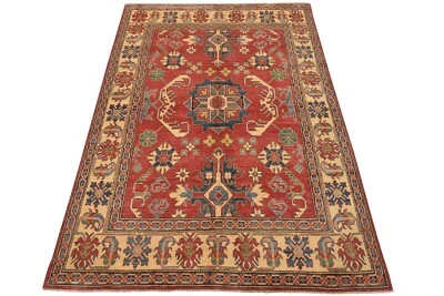Kazak Rug 6’5” x 8’7” Red Wool Tribal Hand-Knotted Oriental Carpet - Image 1 of 4