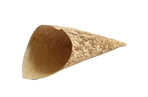 24x Bamboo Wood Cones for party foods, snacks, nibbles, canapé 21x15x9cm - Picture 1 of 1