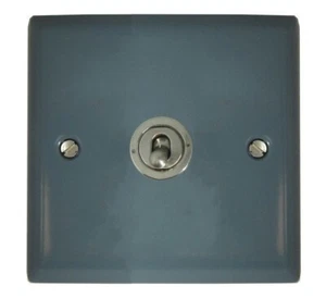 Interruptor de luz de palanca intermedio G&H SDG385-SS placa de espectro gris oscuro de 1 banda - Imagen 1 de 1