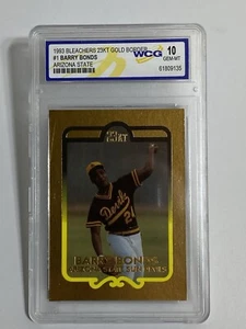WCG 1993 Bleachers 23KT National Promo Gold BARRY BONDS Gem Mint 10 #2754/10000 - Picture 1 of 3