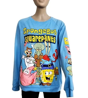 Suéter Cuadrado Bob Esponja Niñas Jóvenes Grande Azul Nickelodeon Foto 1 de 4