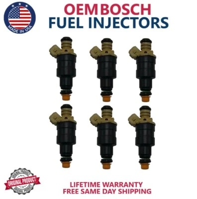 6X NUEVO Inyectores de combustible Bosch 1987-1993 Jaguar Vanden Plas XJ6 XJS 4,0 L 0280150129 Foto 1 de 4