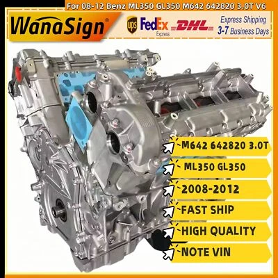 Conjunto de motor de bloque largo para Benz W166 X166 GLE ML350 GL350 M642 820 3,0 T V6 Foto 1 de 4