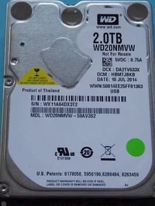WD20NMVW-59AV3S2 DCM: HBMTJBKB 10 JUL 2014 Thailand 2TB - Bild 1 von 1