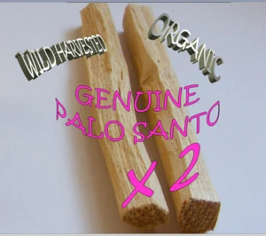 2 x GENUINE PALO SANTO Holy Wood ORGANIC Sacred Incense Smudge Sticks π - Picture 1 of 3