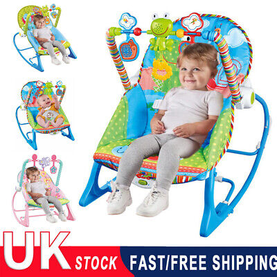 Baby Infant To Toddler Bouncer Rocker Swing Chair Soft Soothing Vibration Toys • 38.90£