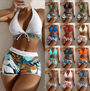 Bikini Swimsuit New Women Two Piece Bathing Set Padded Swimwear High Waist - Picture 1 of 21