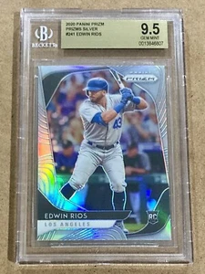 2020 Panini Prizm #241 Edwin Rios RC Rookie BGS 9.5 Gem Mint Silver Prizm - Picture 1 of 2