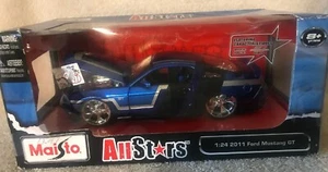 31361 blau silber & schwarz 2011 Ford Mustang GT Auto neu im Karton Maisto All Stars Rarität! - Bild 1 von 7
