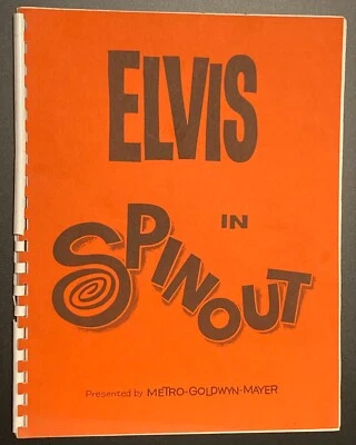 SPINOUT Publicity / Production Book VINTAGE ORIGINAL Ultra Rare ELVIS PRESLEY - Image 1 of 4