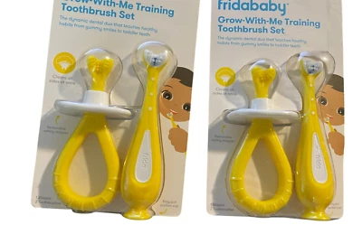 Лот из 2 FridaBaby - расти со мной обучение зубная щетка комплект 6 + месяцев новый - Изображение 1 из 2