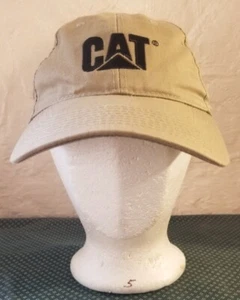 Gorra CAT Caterpillar Equipo de Construcción Beige Correa Ajustable - Imagen 1 de 7