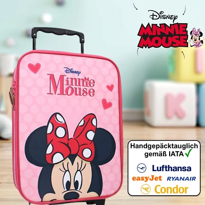 Disney Minnie Mouse Koffer Trolley Kinder Mädchen Kinderkoffer Micky Maus - Bild 1 von 4