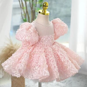Child Evening Ball Gown Birthday Party Dress Girls  Lace Party Kid Formal Dress - Picture 1 of 21