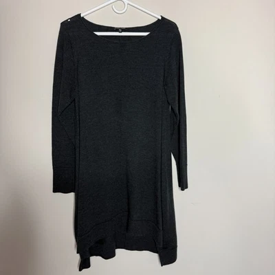 Eileen Fisher Womens Merino Jersey Dress Large Italian Yarn Wool Capsule Preppy - Image 1 of 4