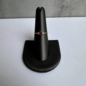 Pink Tourmaline and Diamond Ring in 14kt Yellow Gold - 0.19ctw Pink Tourmaline - Picture 1 of 5