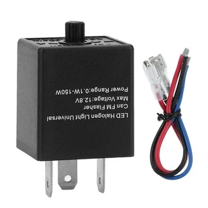 Flasher Relay 12V 24V 3-PIN Adjustable LED Flasher Relay Turn Signal Light B - Picture 1 of 9