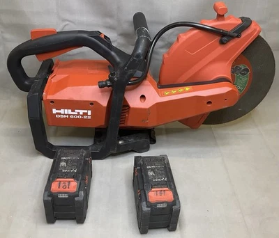 HILTI SAW DSH 600-22, USED W/ 2-Batteries and Masonry Blade Excellent - Image 1 of 4
