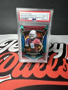 Espejo verde azulado 24/50 certificado por Marvin Harrison Jr. para novatos 2024 - Imagen 1 de 4