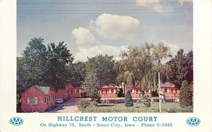 Hillcrest Motor Court Sioux Stadt Iowa Vintage fotochrome Postkarte - Bild 1 von 2