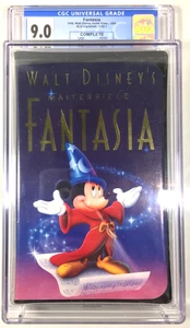 Walt Disney Masterpiece Fantasia Mickey Mouse VHS CGC Graded 9.0 BIG CLAMSHELL - Foto 1 di 6