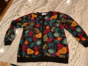 VTG Signatures Northern Isles Wool Cardigan Sweater HandKnit Cottagecore XL - Picture 1 of 8